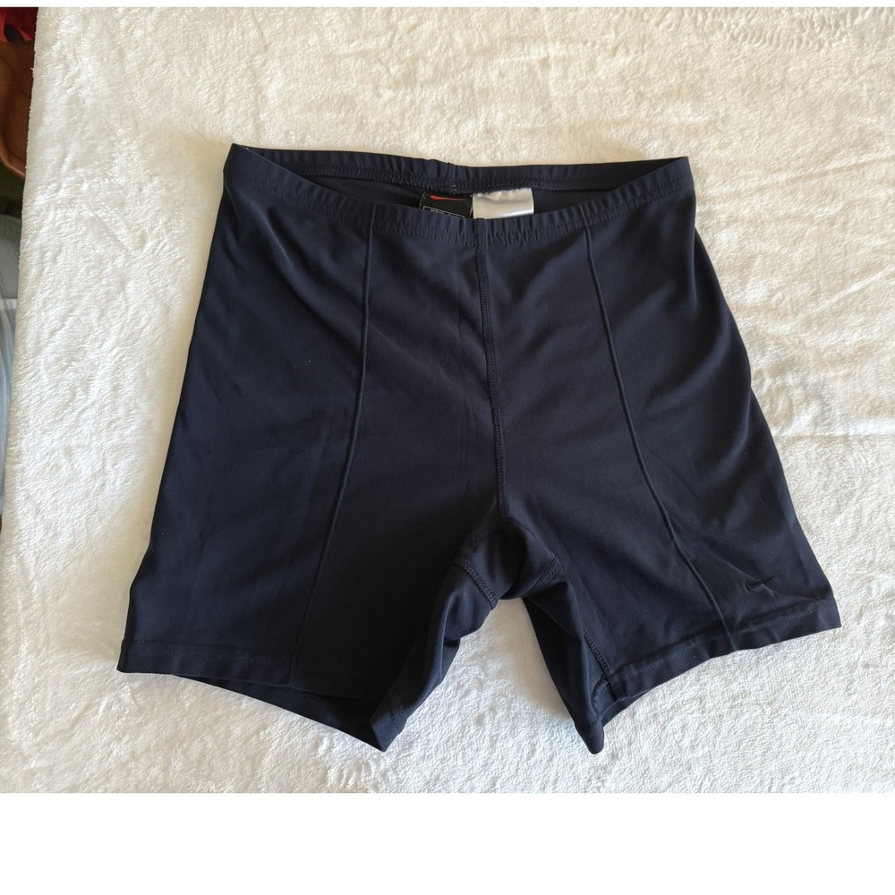 Nike Womens Black Compression Running Shorts Rear Zip Pocket Size M 8-10